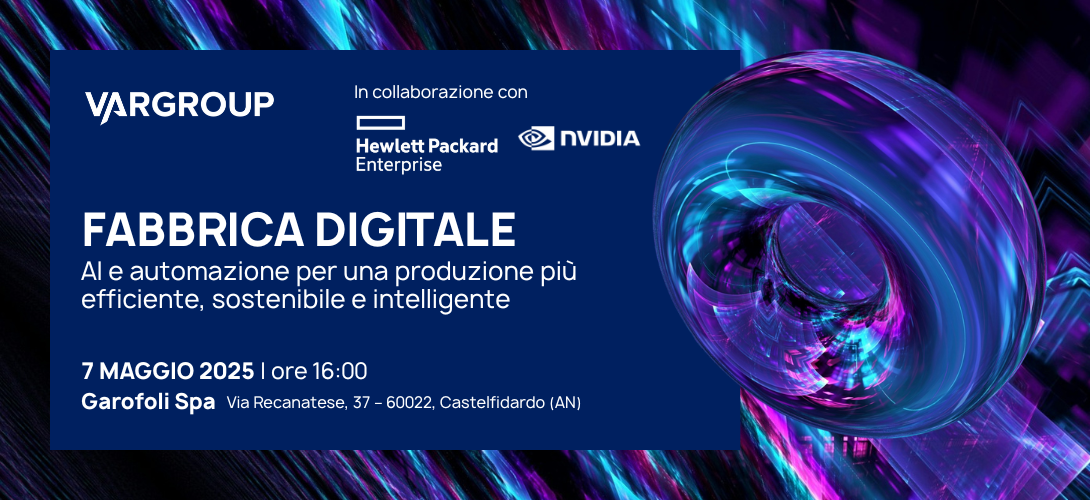 invito Fabbrica digitale con dettagli dell'evento