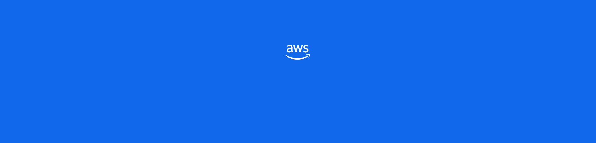 sfondo blu con logo AWS
