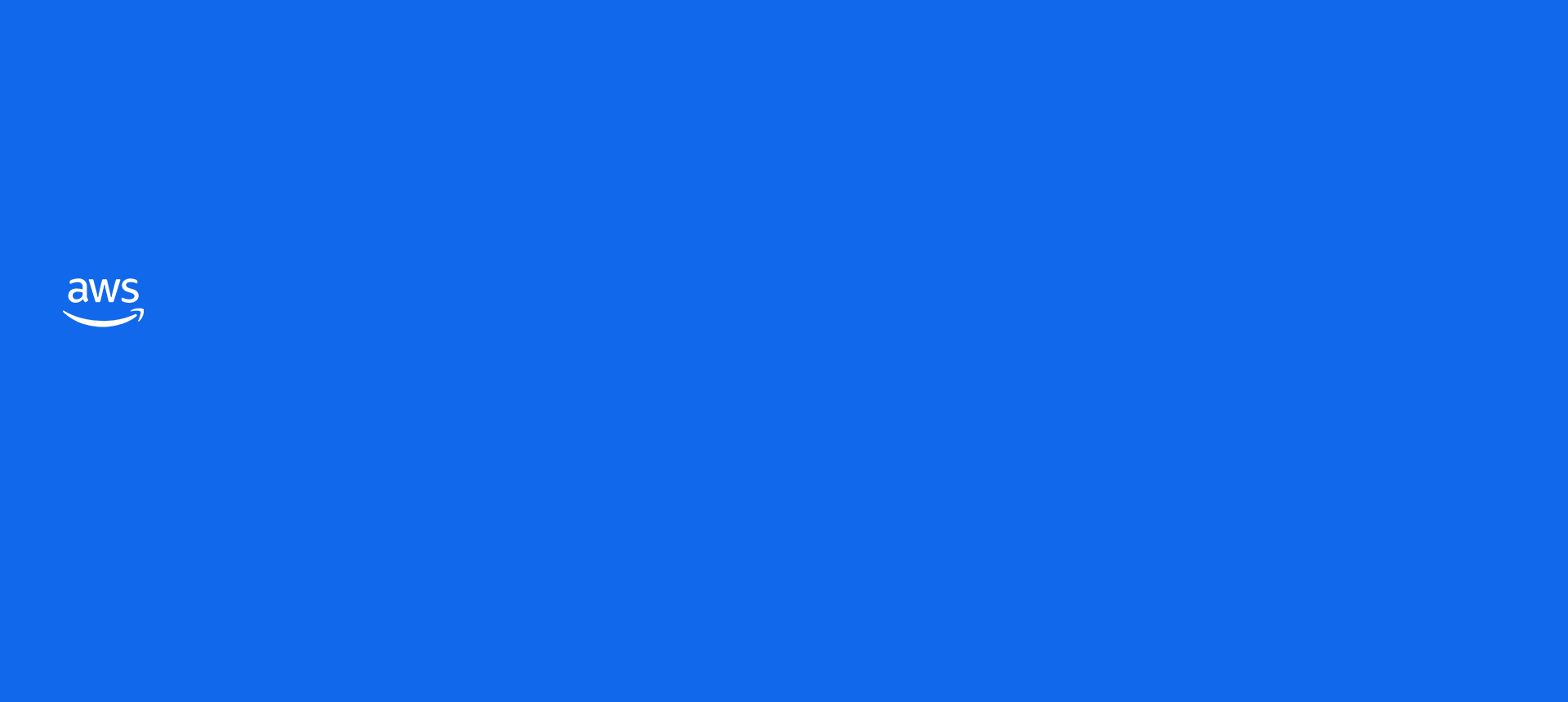 sfondo blu con logo aws