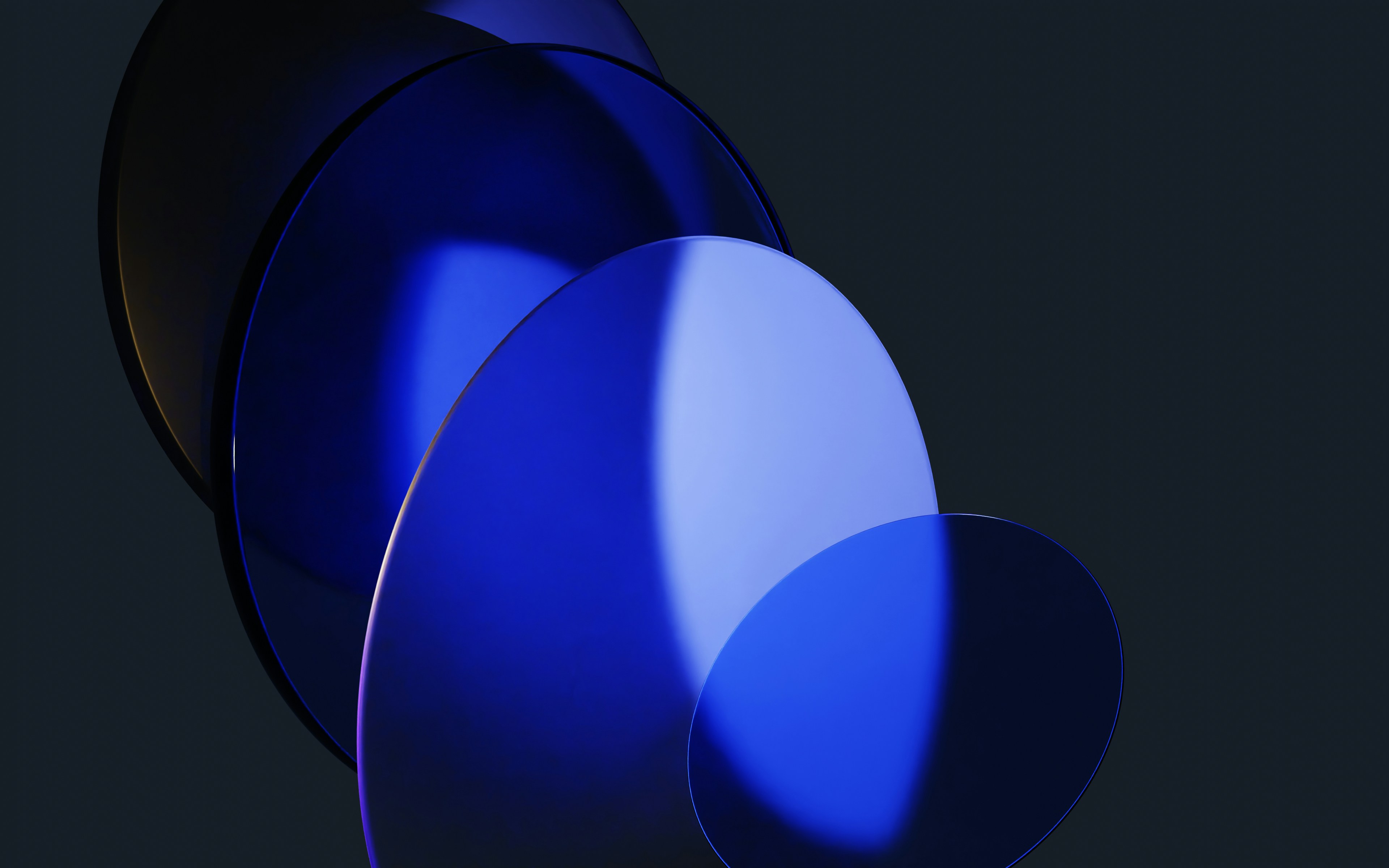 immagine astratta di cerchi dai colori blu e nero