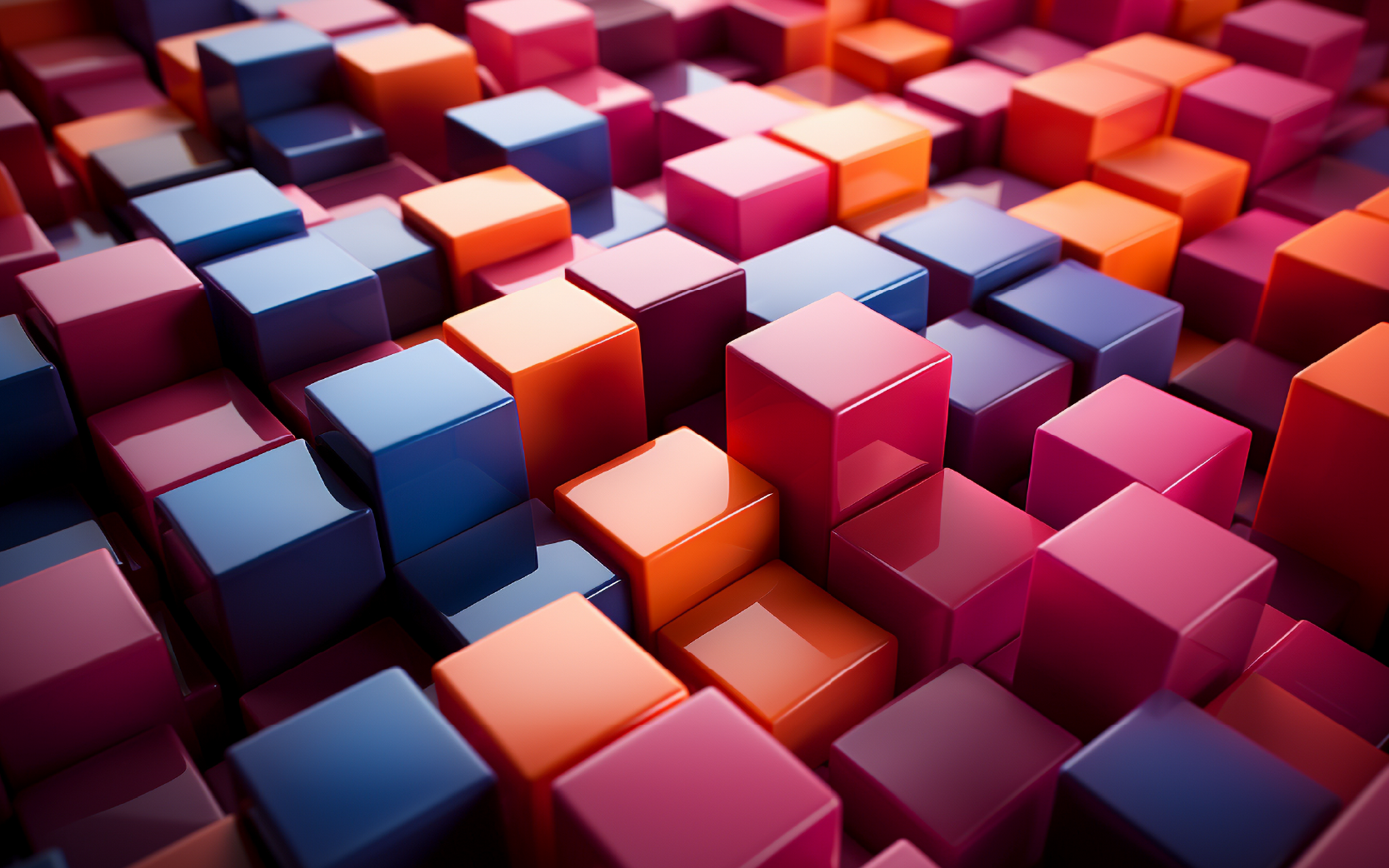 immagine astratta cubi tridimensionale colorata