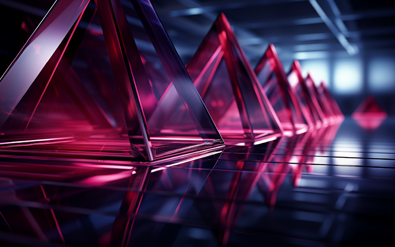 immagine tridimensionale di tetraedri colorati