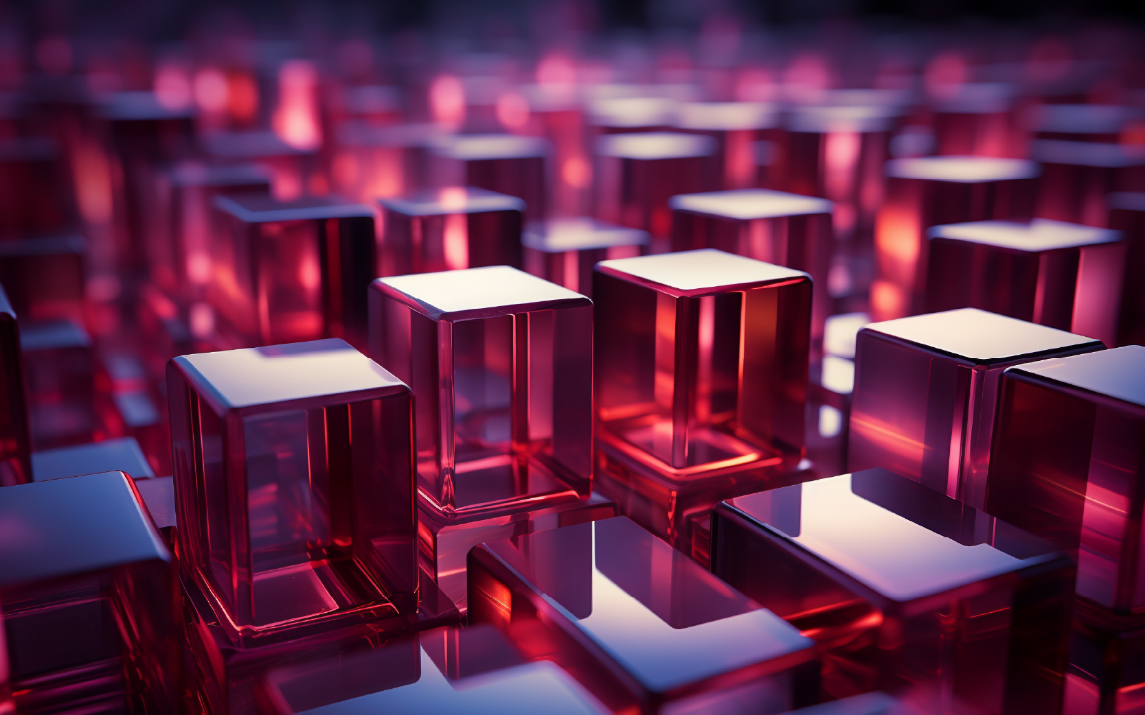 immagine astratta di cubi tridimensionali colorati