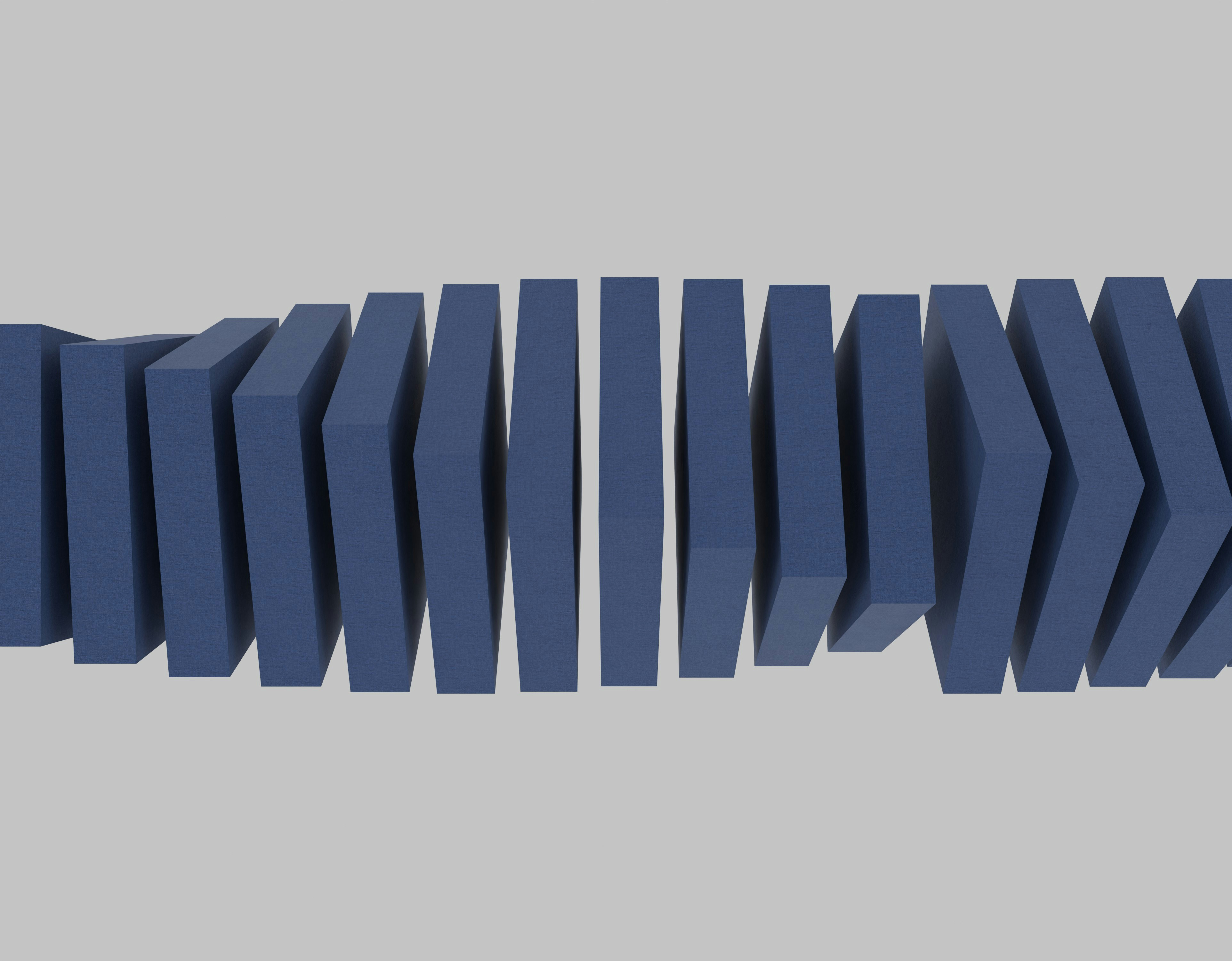 immagine astratta di figure geometriche blu