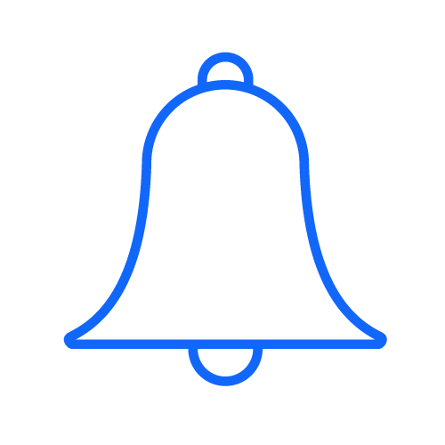 icona blu di una campana