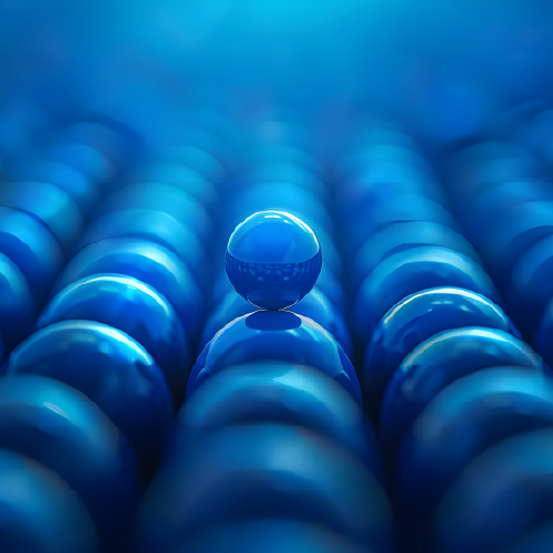 immagine di tante biglie di colore blu