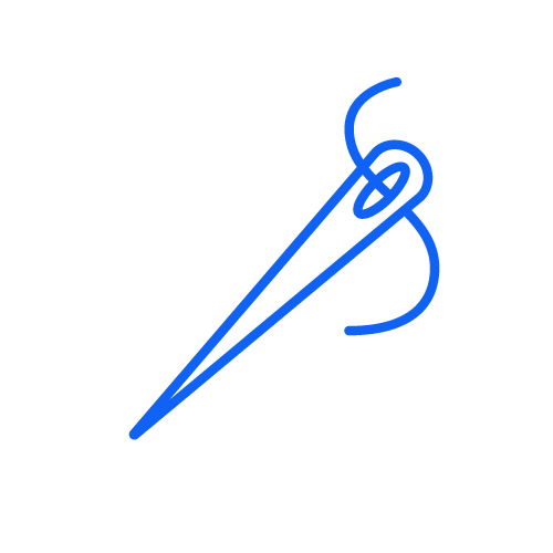 icona ago e filo blu