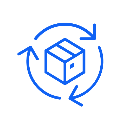 icona perfomance blu