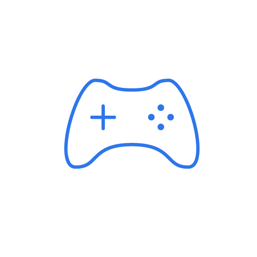 icona joystick blu