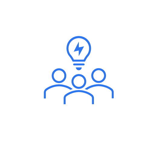 icona persone con lampadina