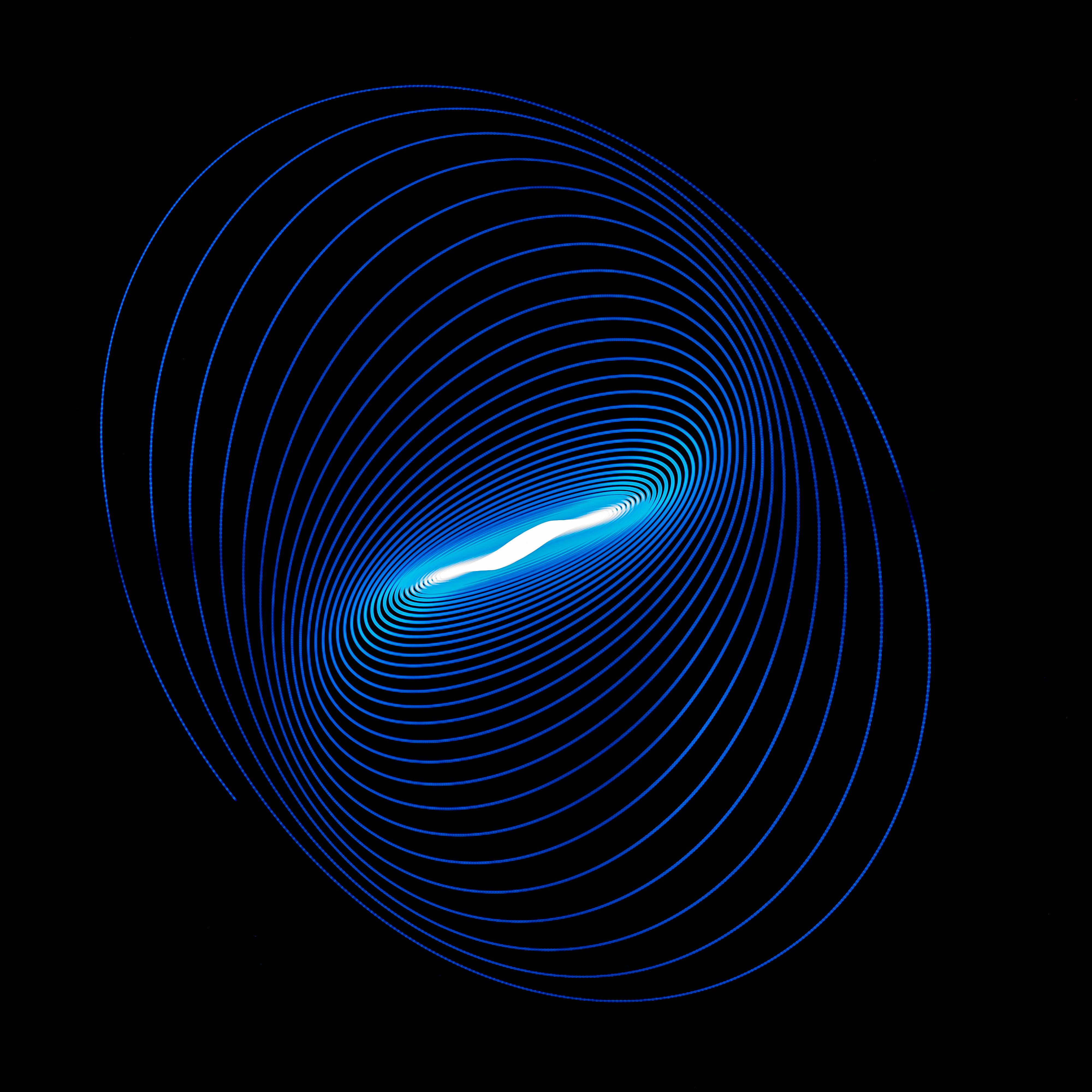 immagine astratta di un flusso circolare blu