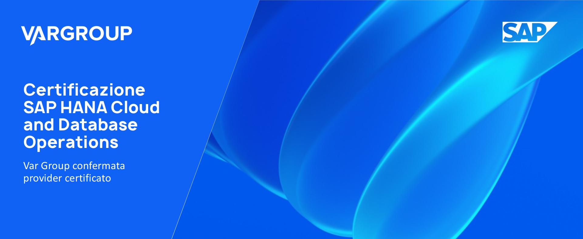 immagine astratta blu con titolo news e logo SAP