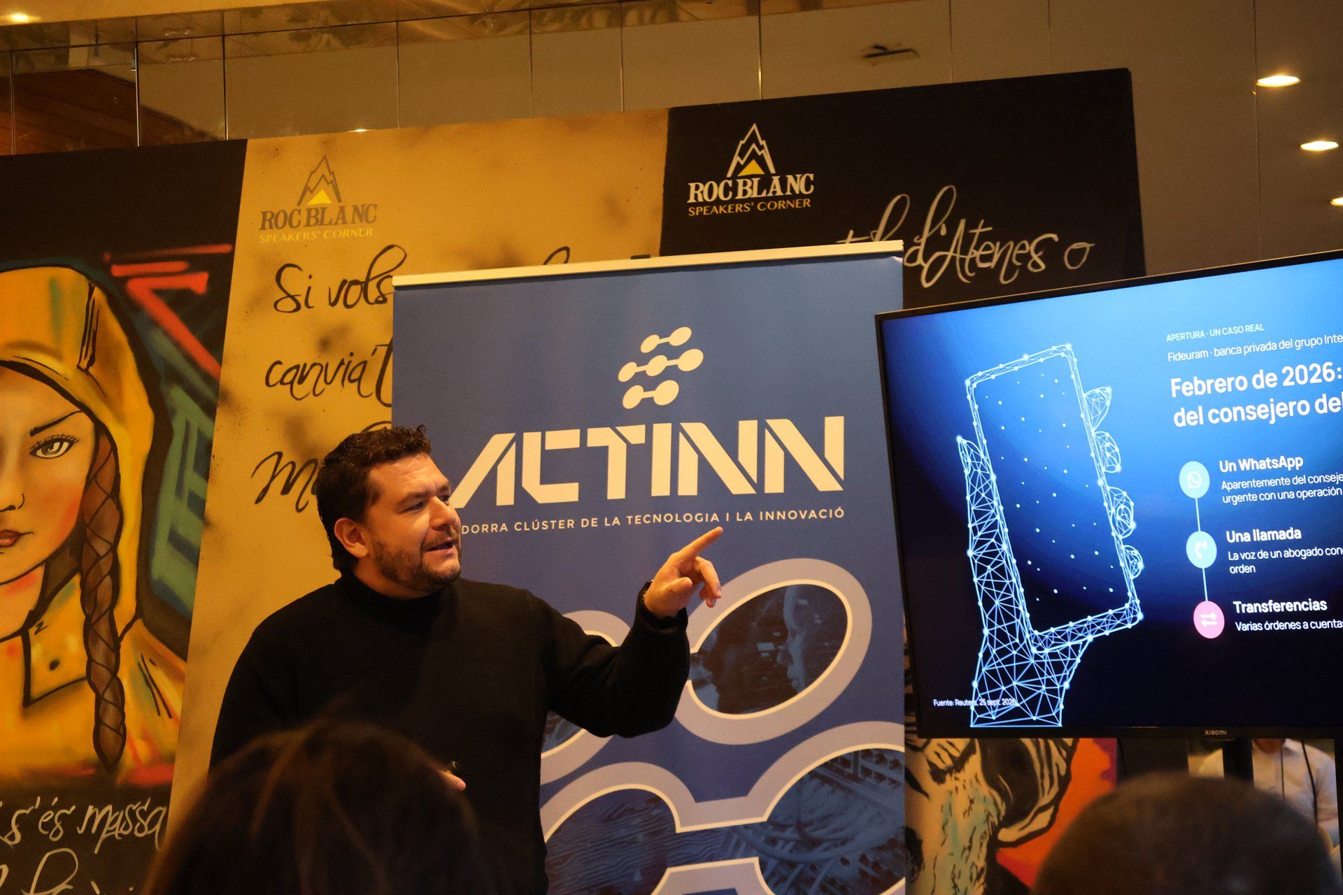 Yobany Barbosa, de Var Group Andorra, en su charla sobre el fraude del CEO en ACTINN&Talks