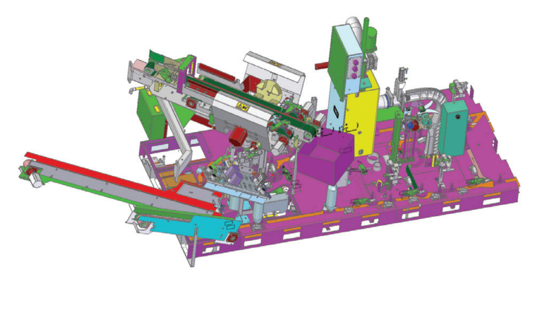 Rendering CAD di una complessa macchina industriale