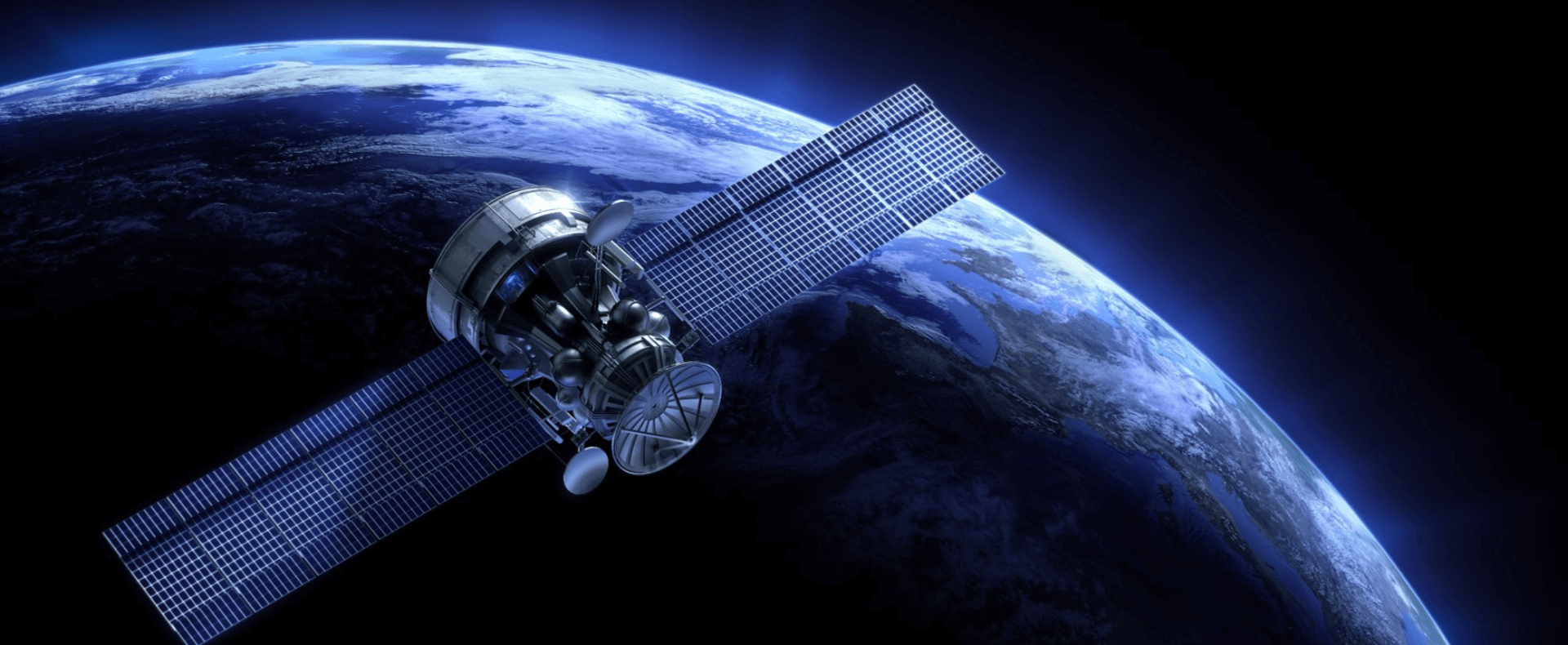 Satellite che orbita nello spazio