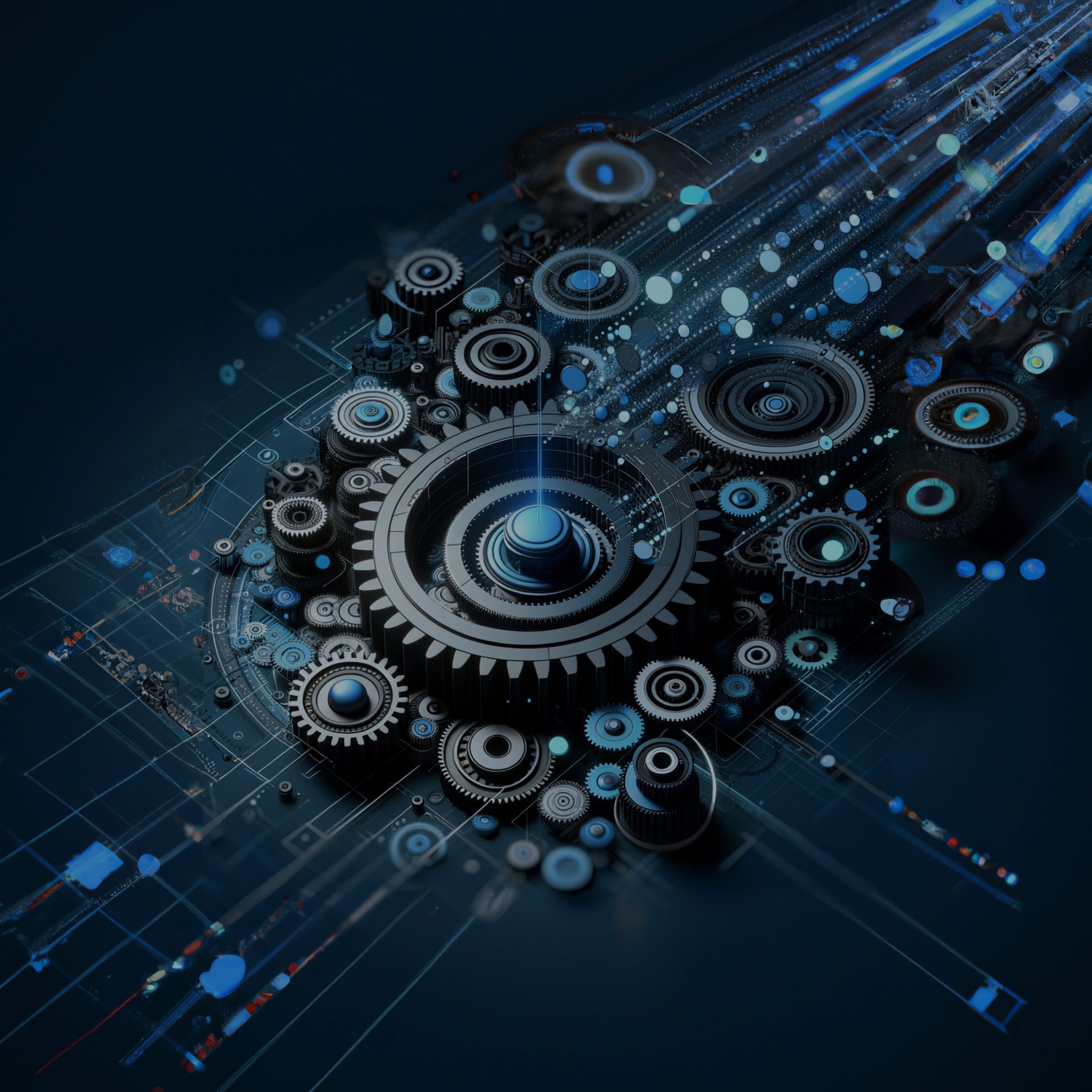 Ingranaggio meccanico visto dall'alto