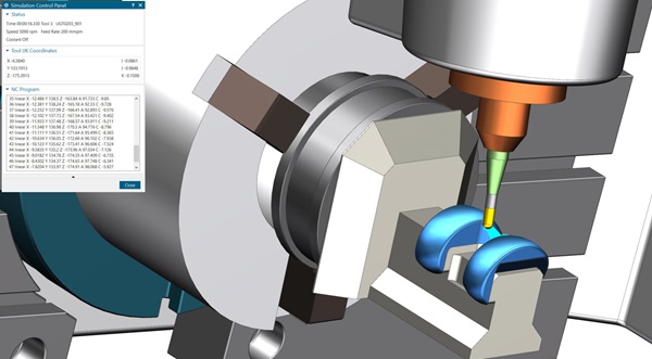 Simulazione di lavorazione CNC avanzata con NX CAM