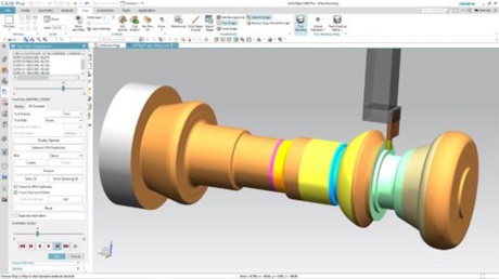 Simulazione tornitura di un componente meccanico in un software CAD/CAM