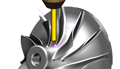 Simulazione fresatura di una turbina in un software CAD/CAM