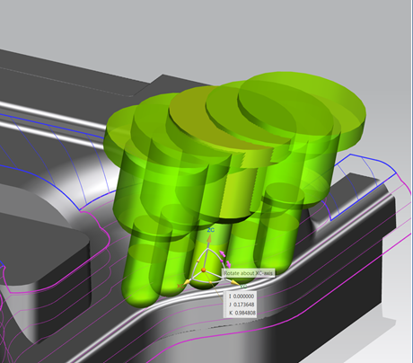 Simulazione di percorsi utensile in un software di fresatura CNC