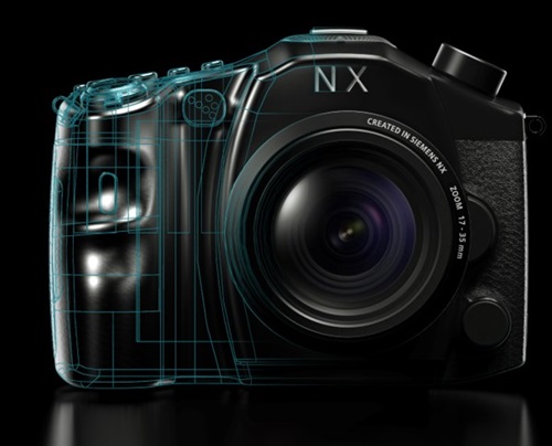 Macchina fotografica con il suo digital twin