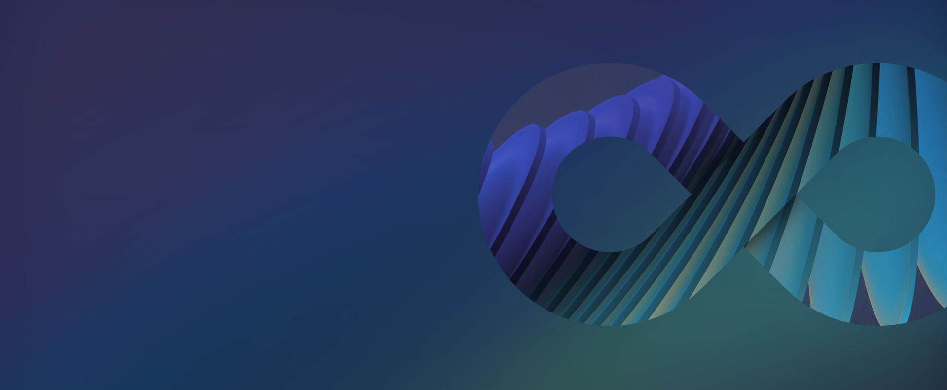 Sfondo astratto blu con simbolo dell'infinito