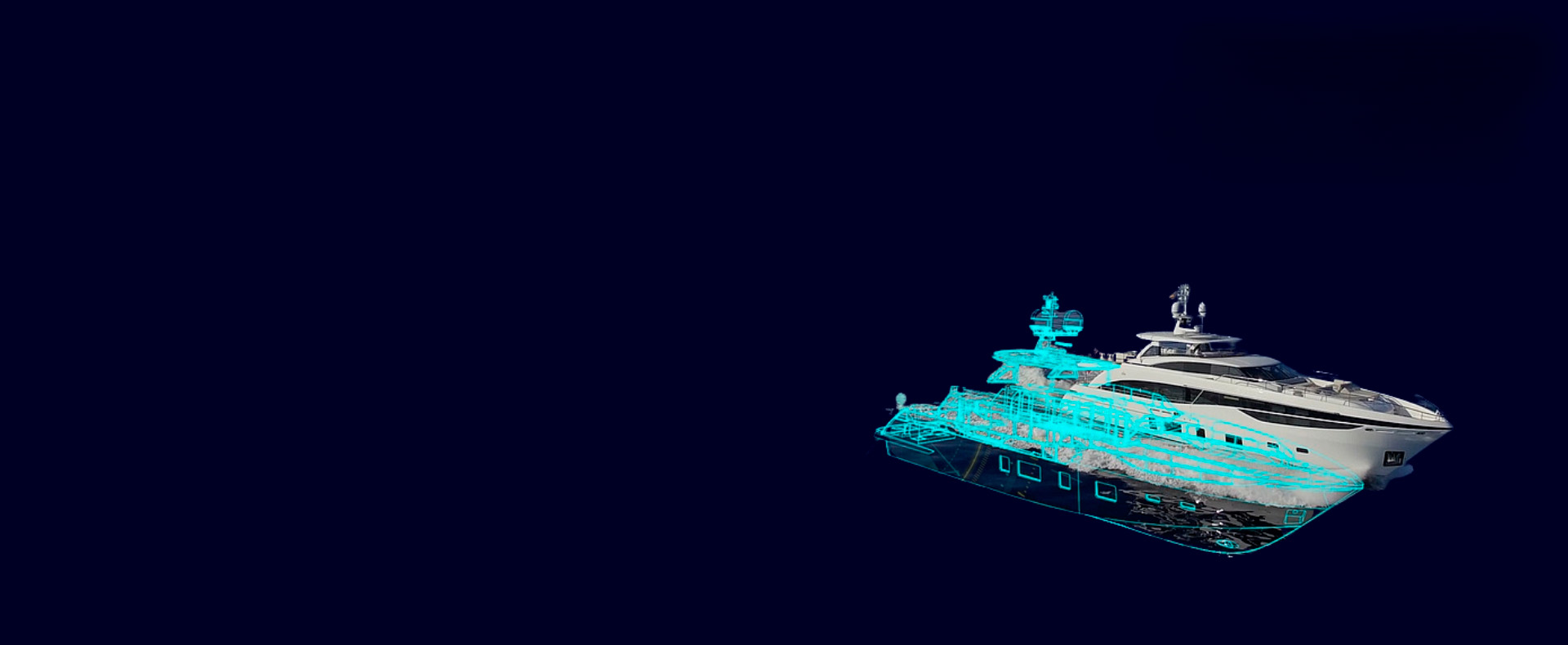 Uno yacht a motore di grandi dimensioni, con linee eleganti e finiture di alta qualità, naviga su acque cristalline