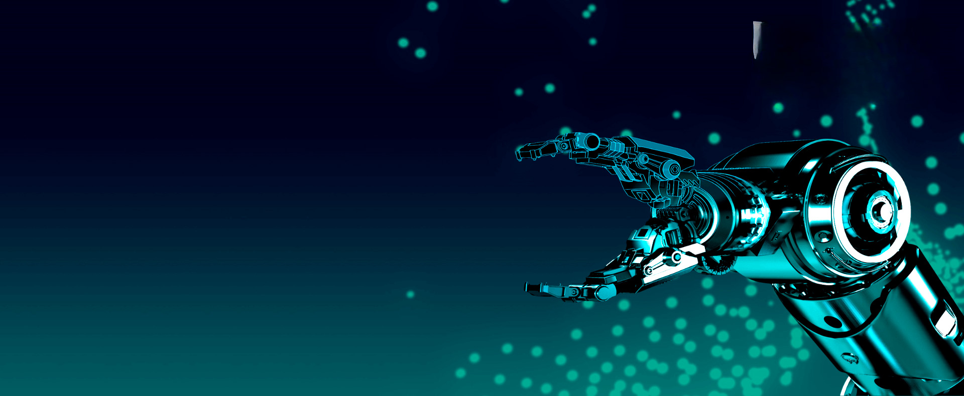 Un braccio robotico che si estende